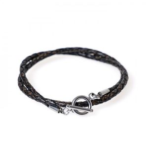 [19ALL] 링바 레이어드 슬림 가죽팔찌 (C1902-AC480DGR)