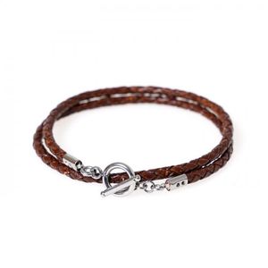 [19ALL] 링바 레이어드 슬림 가죽팔찌 (C1902-AC480BR)