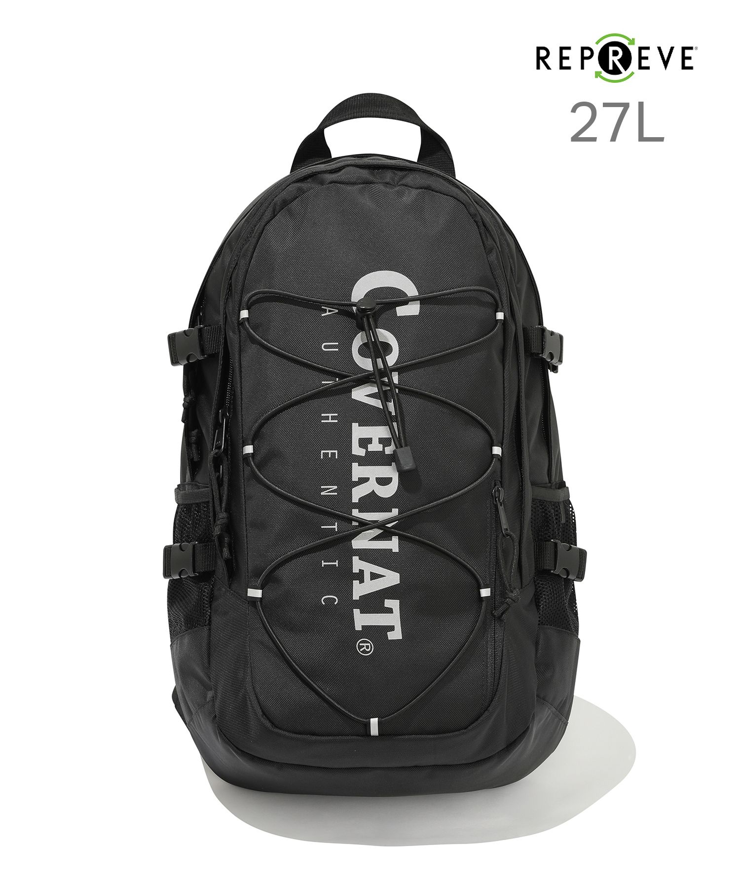 MUSINSA | COVERNAT Authentic Logo Backpack 27L Black