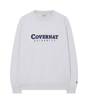 어센틱 로고 맨투맨 Heather Gray