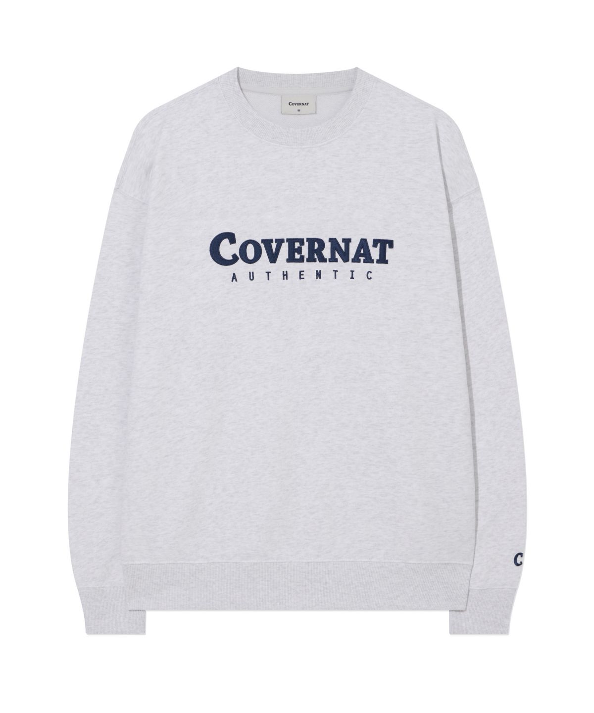 커버낫(COVERNAT) 어센틱 로고 맨투맨 Heather Gray