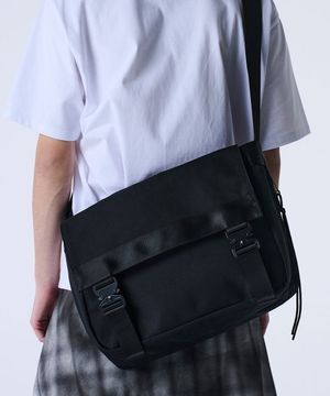 TWO BUCKLE MESSENGER BAG