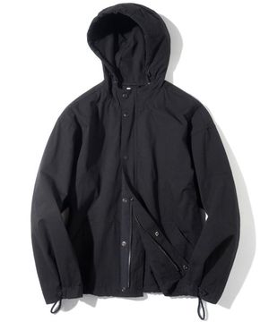 후드 집업 자켓 블랙