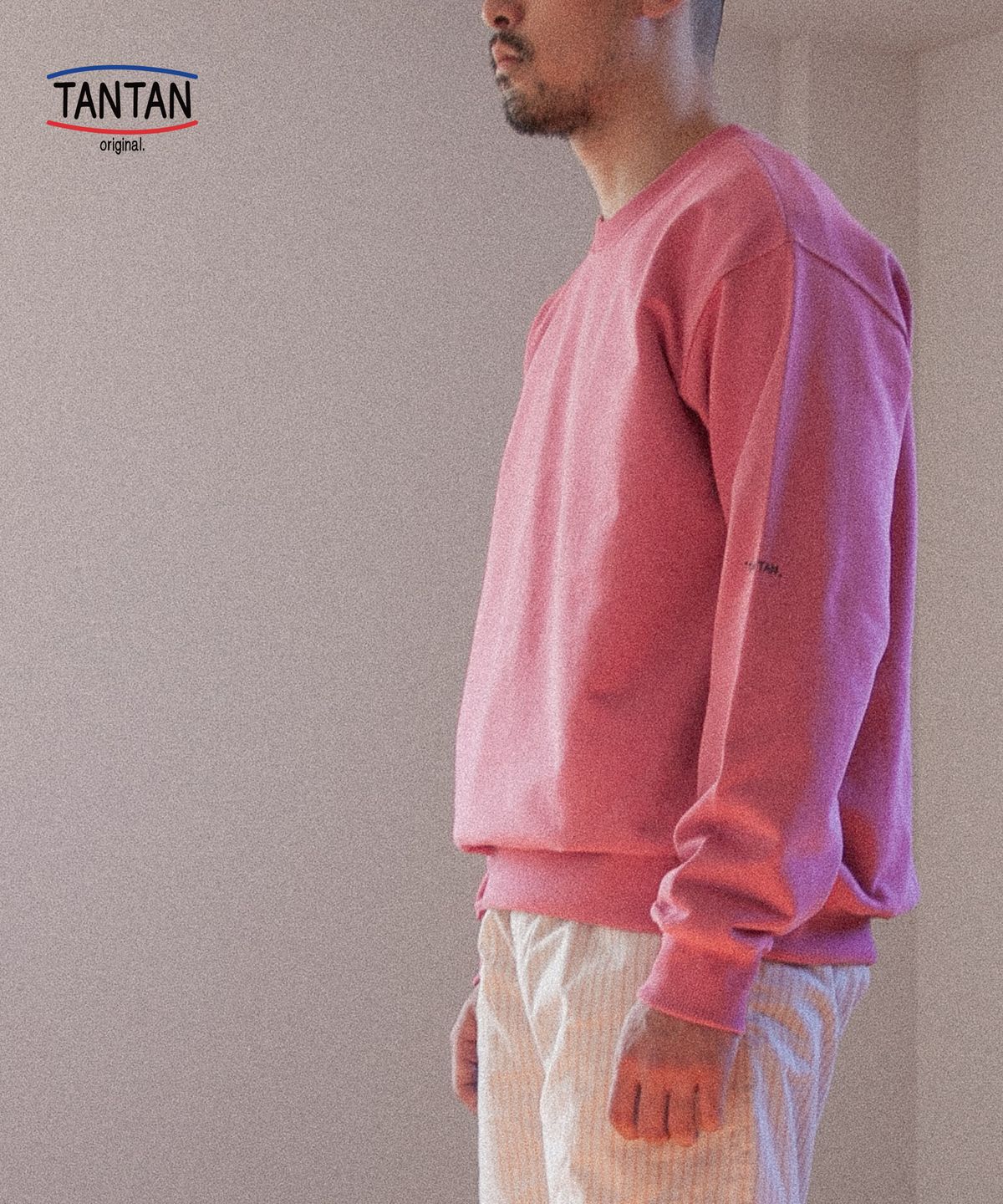 탄탄(TANTAN) 톤업 스웨트셔츠(베이직ver) - 소프트핑크