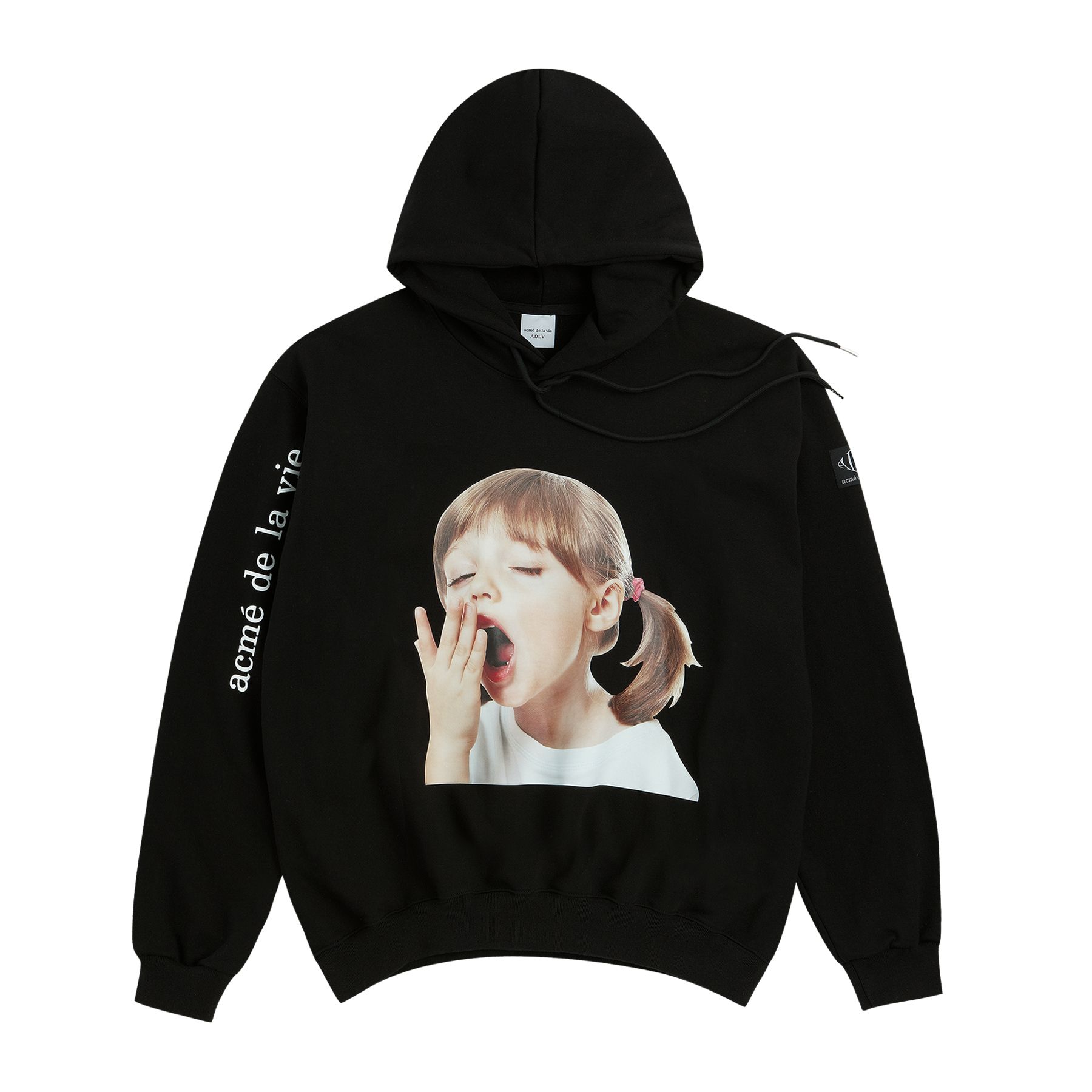 MUSINSA | acmé de la vie ADLV BABY FACE HOODIE BLACK YAWN