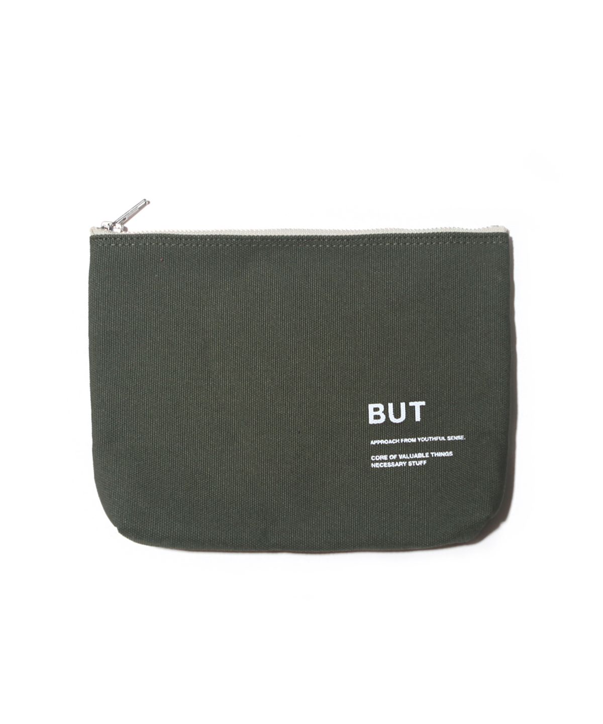 디포쉬(DEEPOCHE) SIGNATURE LOGO POUCH-OLIVE