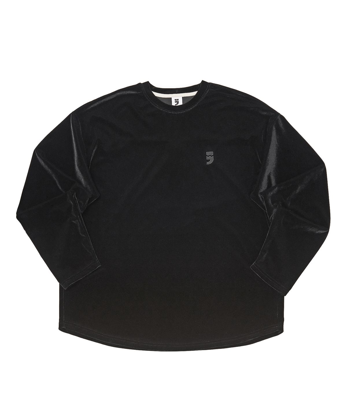 어낫띵(A NOTHING) DROP-SHOULDER VELVET TEE (Black)