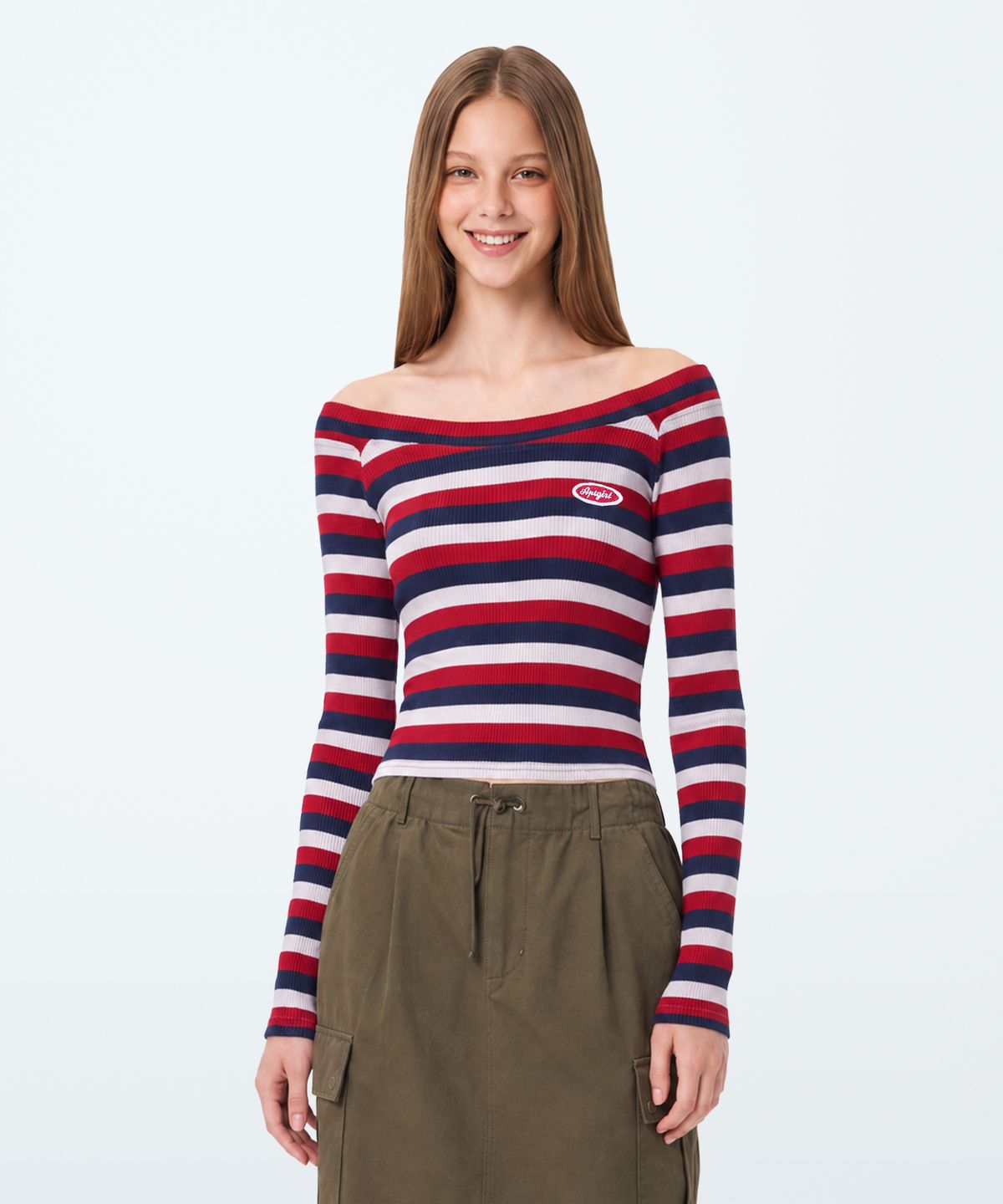 아파트먼트(APARTMENT) (W) TASTE Crop T - Navy