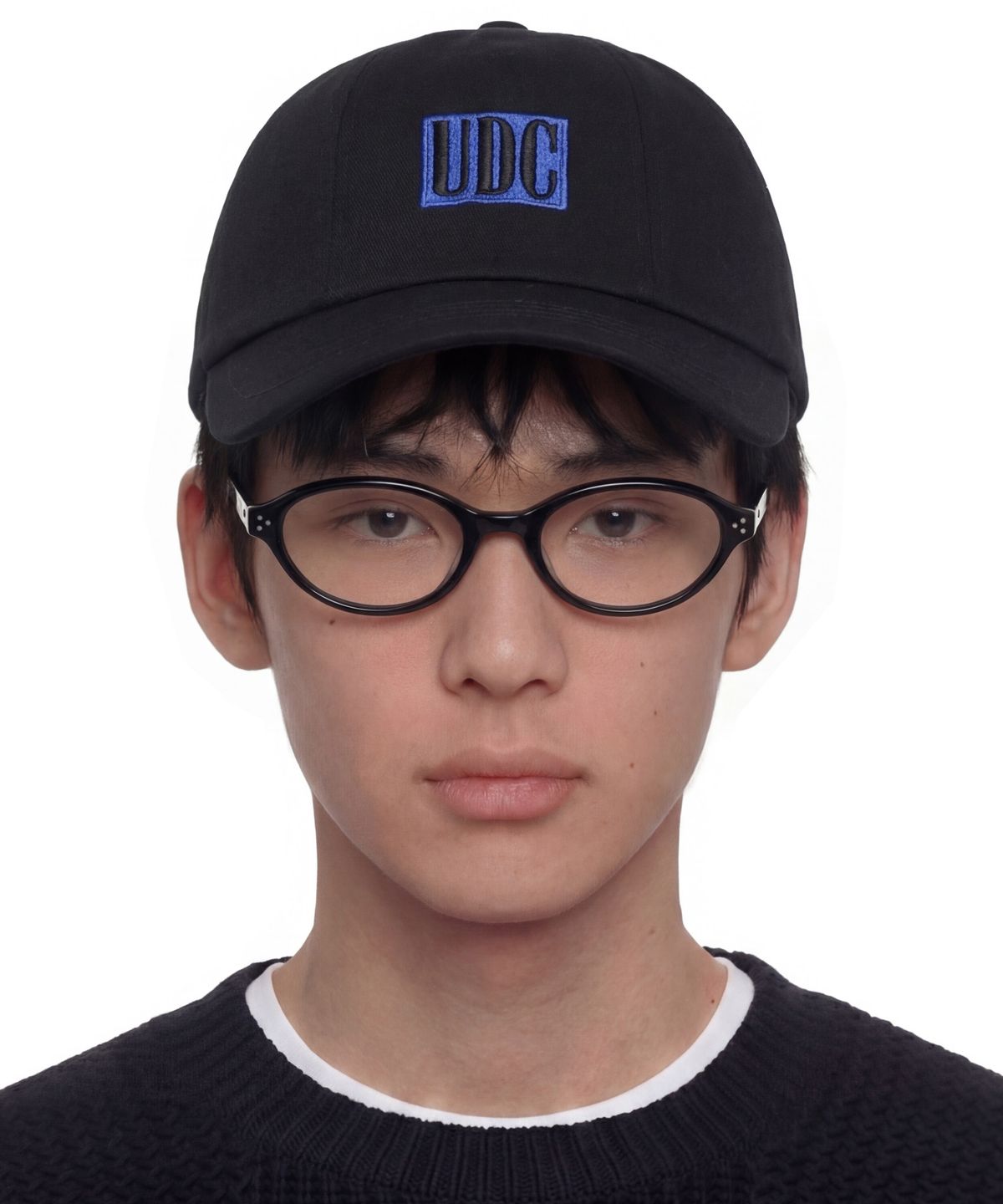 언더컨트롤(UNDERCONTROL) 코튼 로고 볼캡 ONYX UDC / BUMPER B B / BLUE BLACK