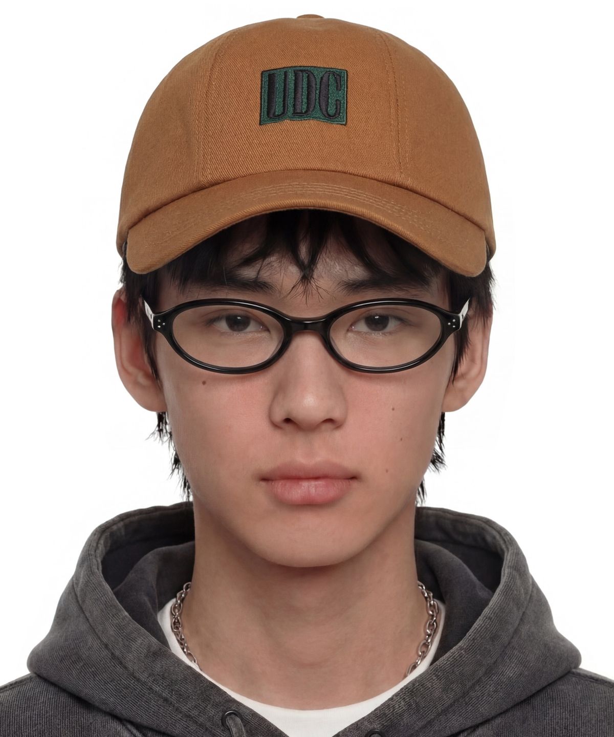 언더컨트롤(UNDERCONTROL) 코튼 로고 볼캡 ONYX UDC / BUMPER B B / GREEN BROWN