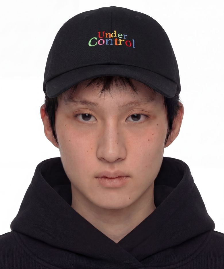 코튼 로고 볼캡 TEAM CAP / CLASSIC B B / MULTI BLACK