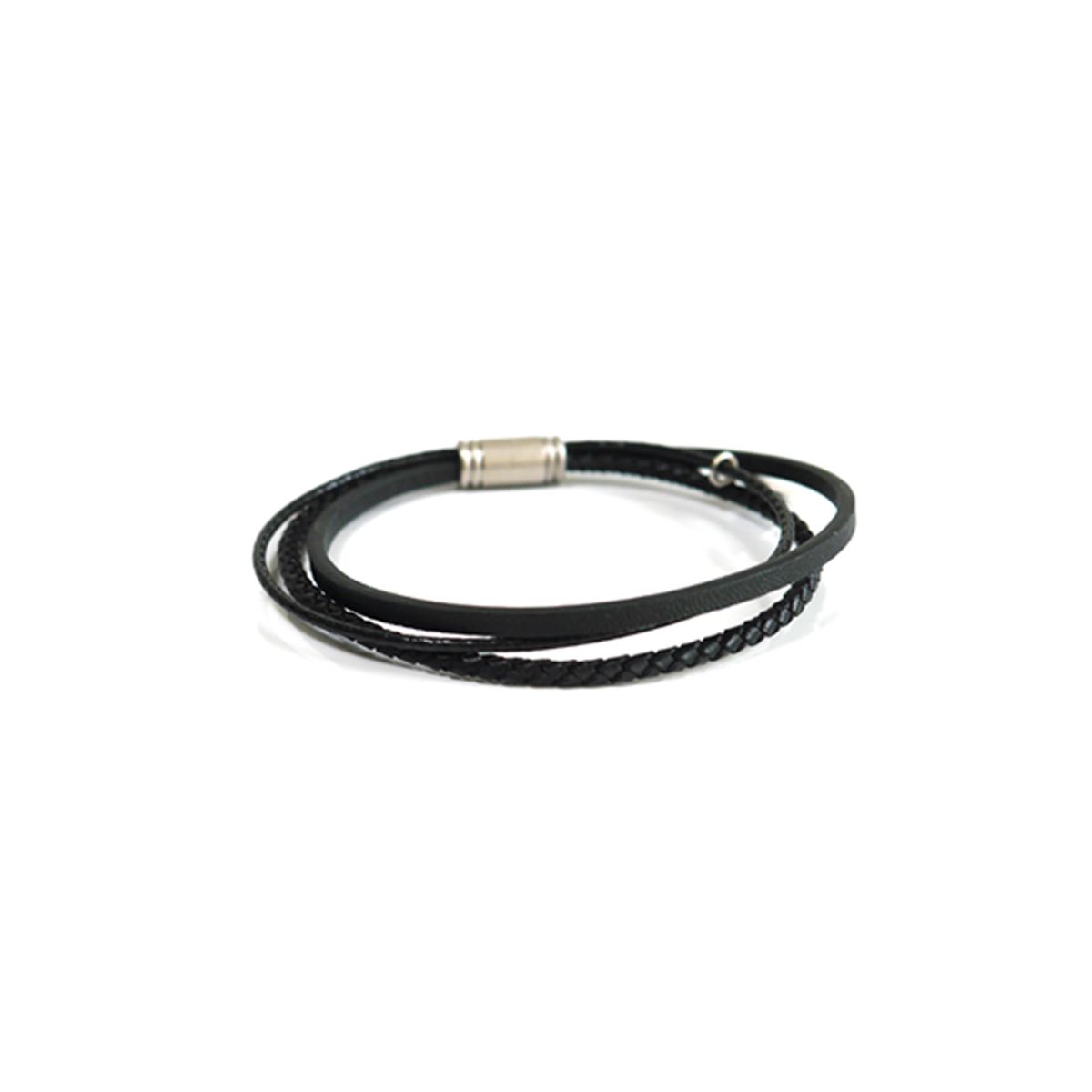 오뜨르 뒤 몽드(AUTOUR DU MONDE) SLIM LAYERED MEN BRACELET (BLACK)