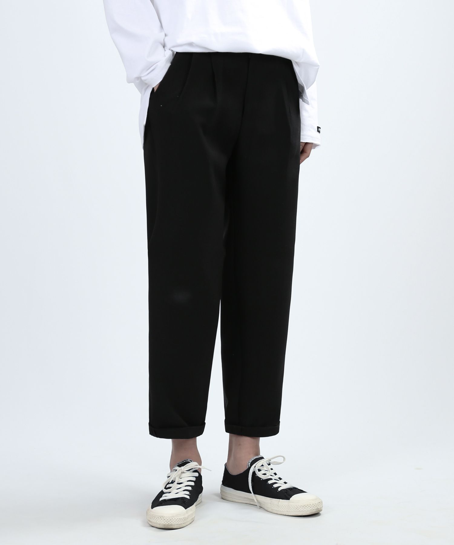 【THE MOZZ】Alle Pintuck Slacks Essential Pintuck Comfort Slacks IY509 - Casual style | LEWKIN