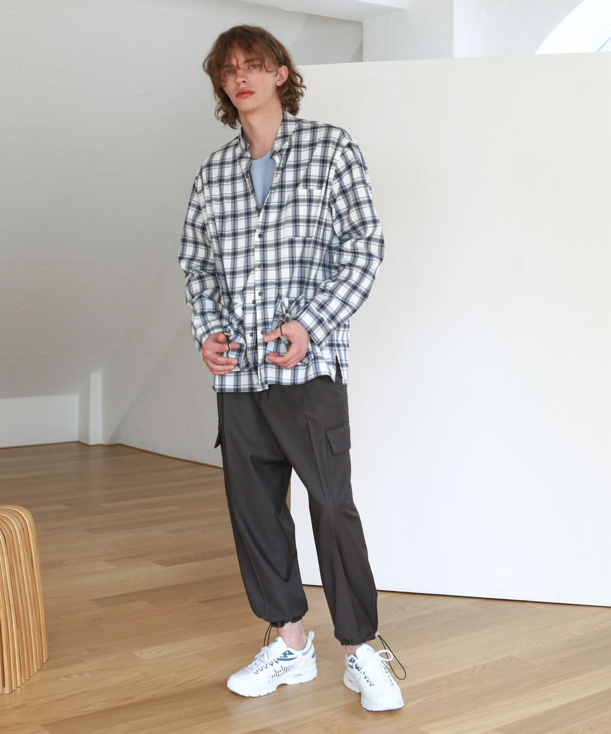 트립르센스(TRIP LE SENS) TWO WAY CARGO SLACKS GREY