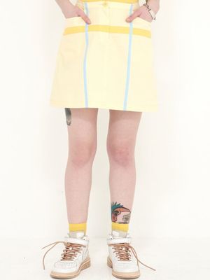 TREADMILL LINE TAPED 스커트/레몬