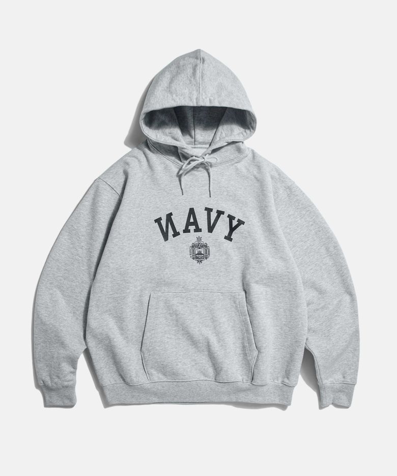 NAVAL Academy Heavyweight Hoodie Grey