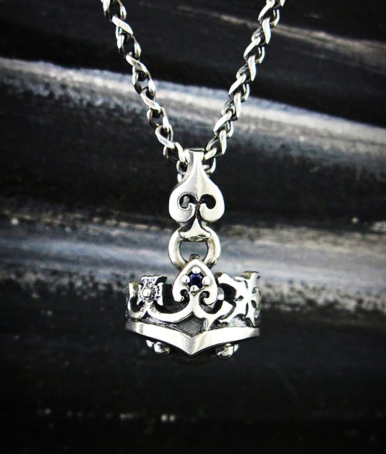 [향기주얼리] Lunar Crown 천연석 왕관 실버펜던트