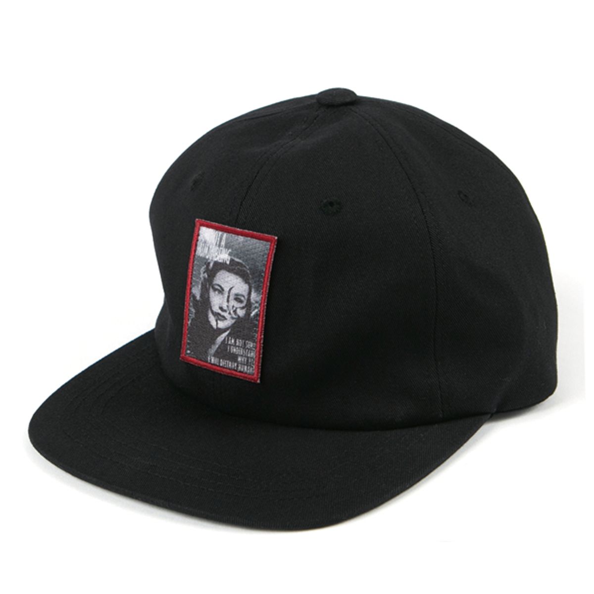 아임낫어휴먼비잉(I AM NOT A HUMAN BEING) Art Embroidery Cap - BLACK