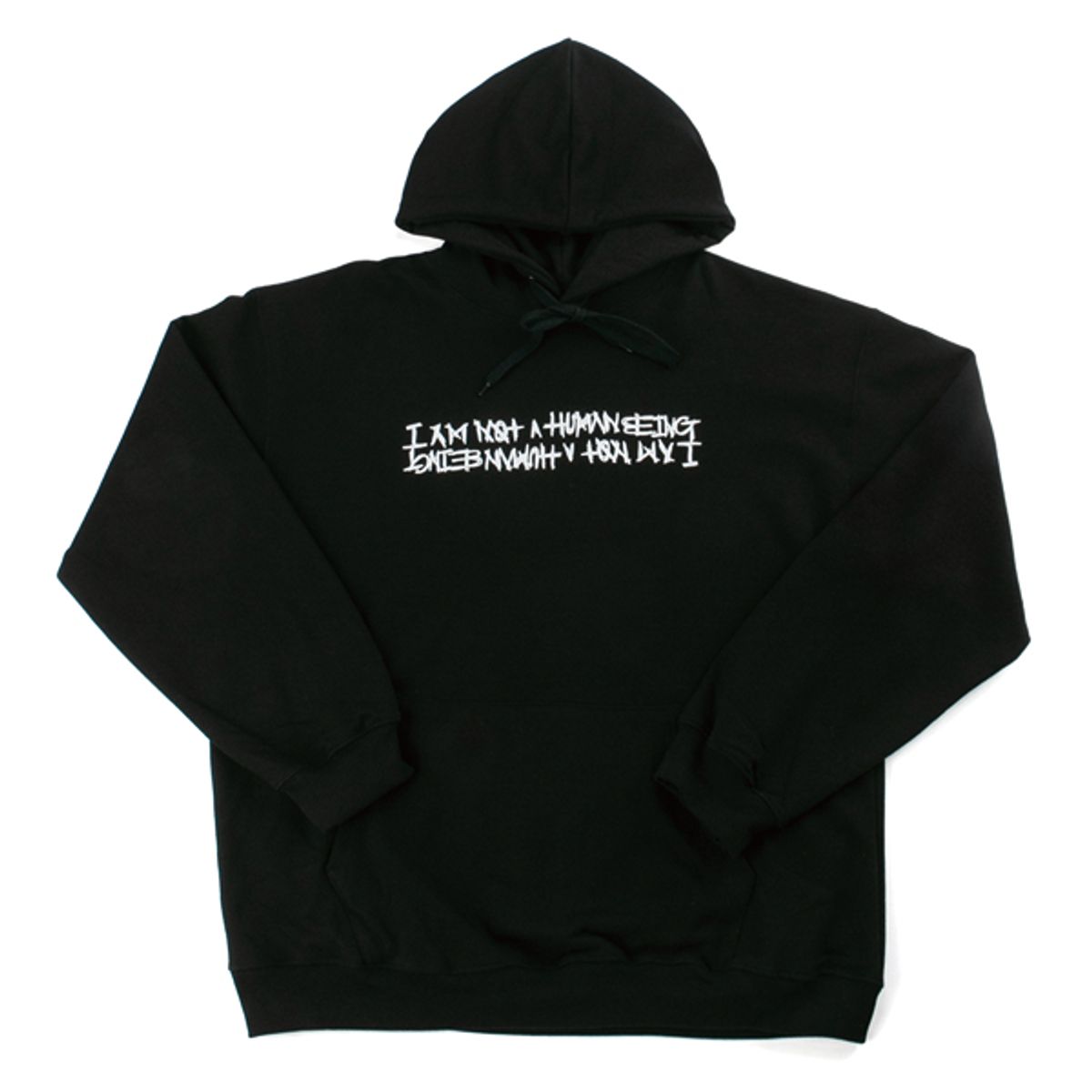 아임낫어휴먼비잉(I AM NOT A HUMAN BEING) Basic Logo Hoodie - BLACK