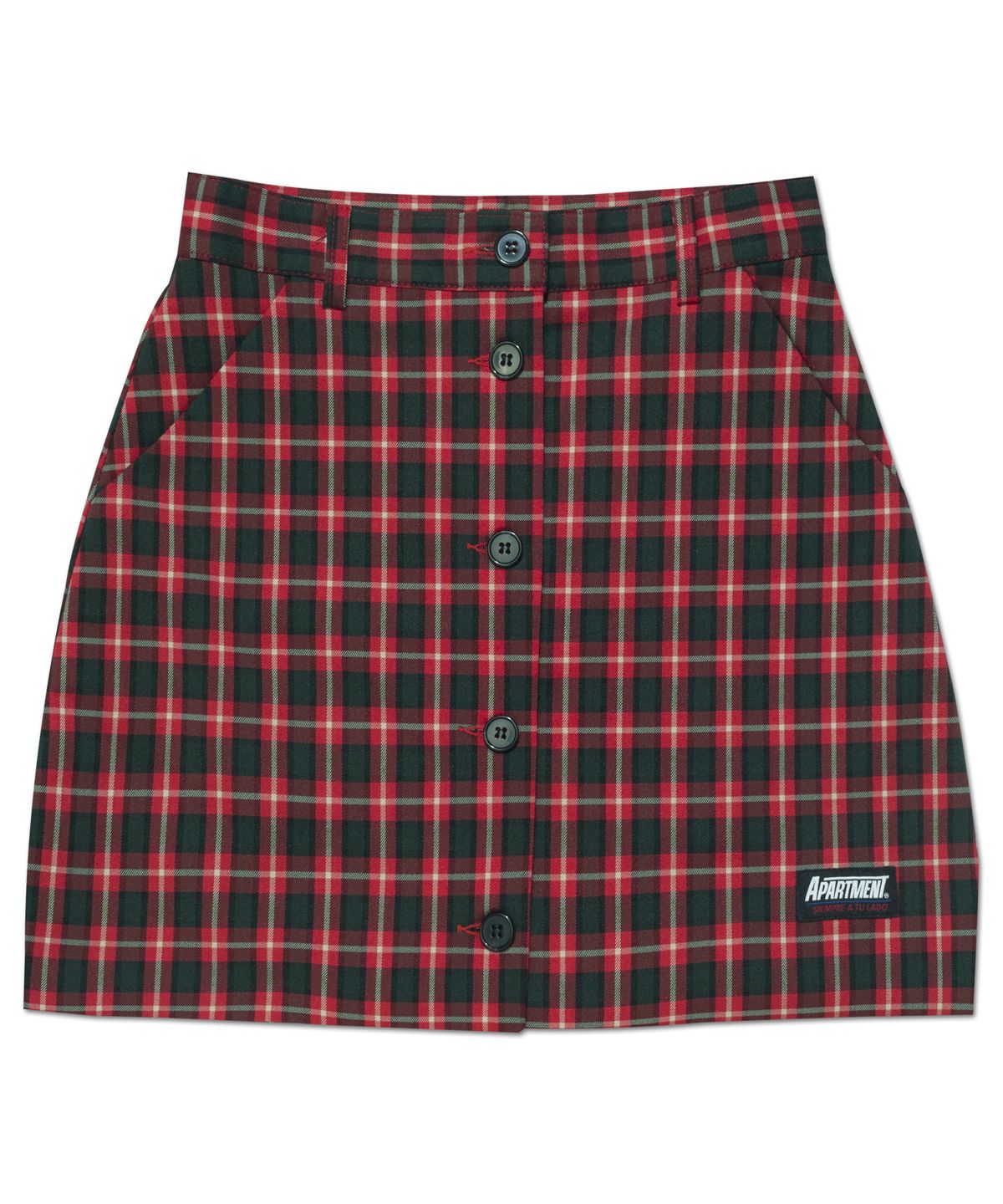 아파트먼트(APARTMENT) (W) CHIEK CHECK MINI SKIRT - RED