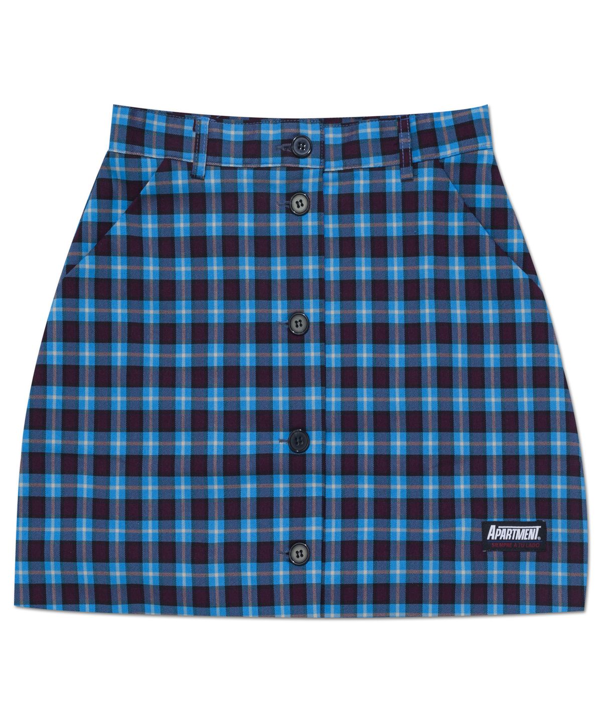 아파트먼트(APARTMENT) (W) CHIEK CHECK MINI SKIRT - BLUE