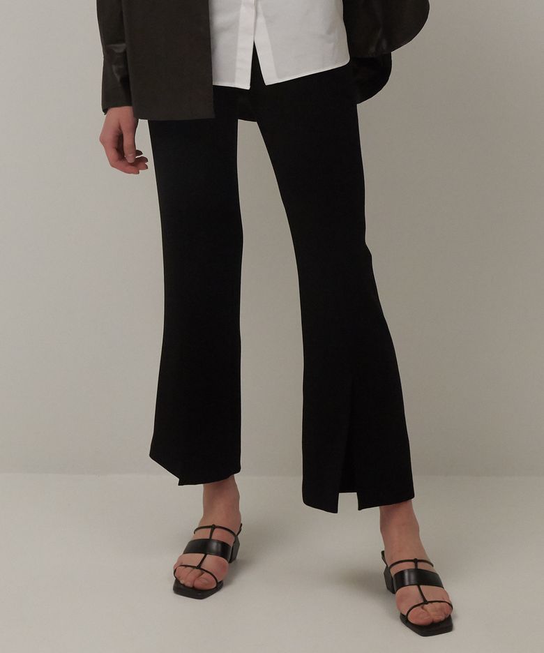 FRONT SLIT PANTS ( NAVY / BLACK)