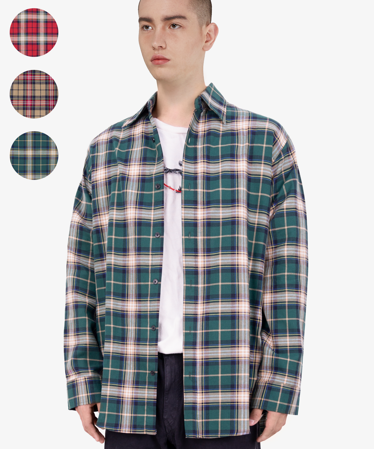 언더에어(UNDERAIR) [세미오버핏] JOHAM CHECK SHIRTS (3 COLOR)