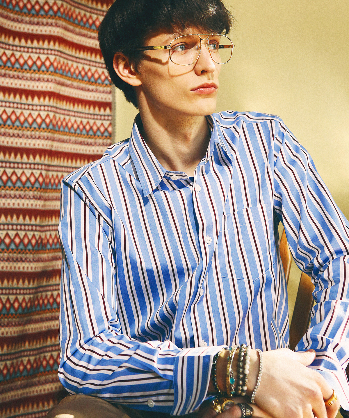 언더에어(UNDERAIR) GARAND SHIRTS - BLUE