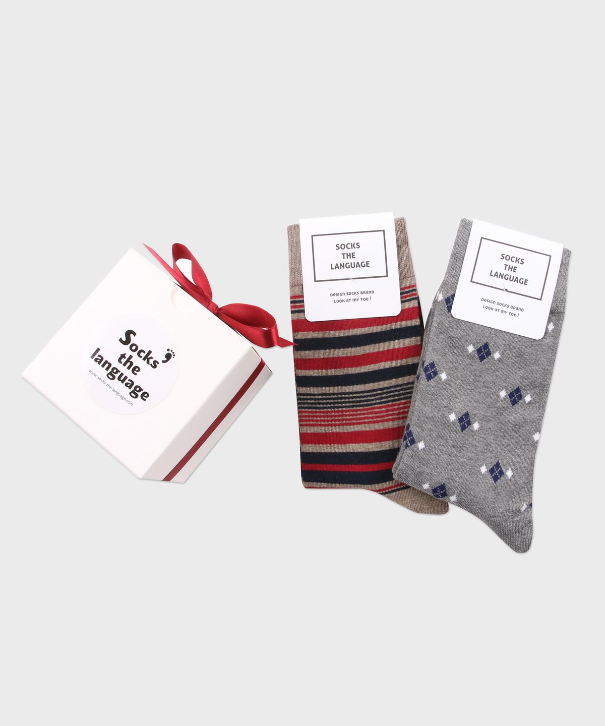 삭스더랭귀지(SOCKS THE LANGUAGE) 베이직 패션양말 2SET