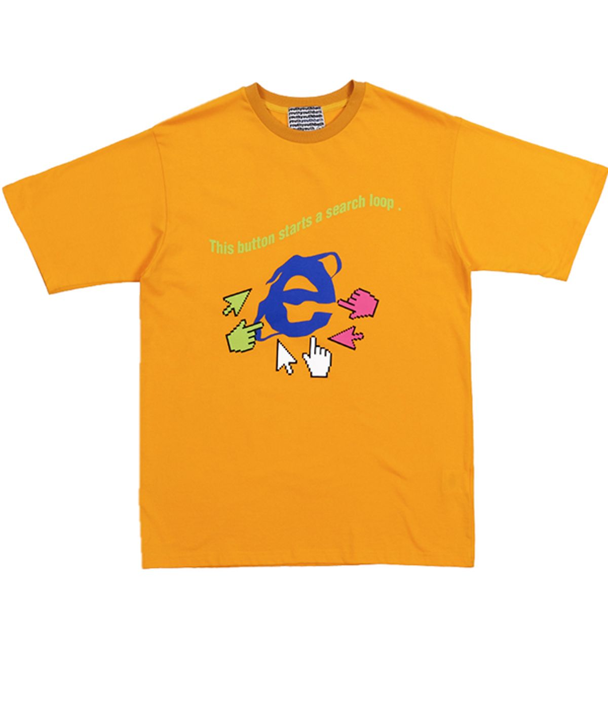 유쓰배쓰(YOUTHBATH) E GRAPHIC SHORT SLEEVE T-SHIRT _ YELLOW