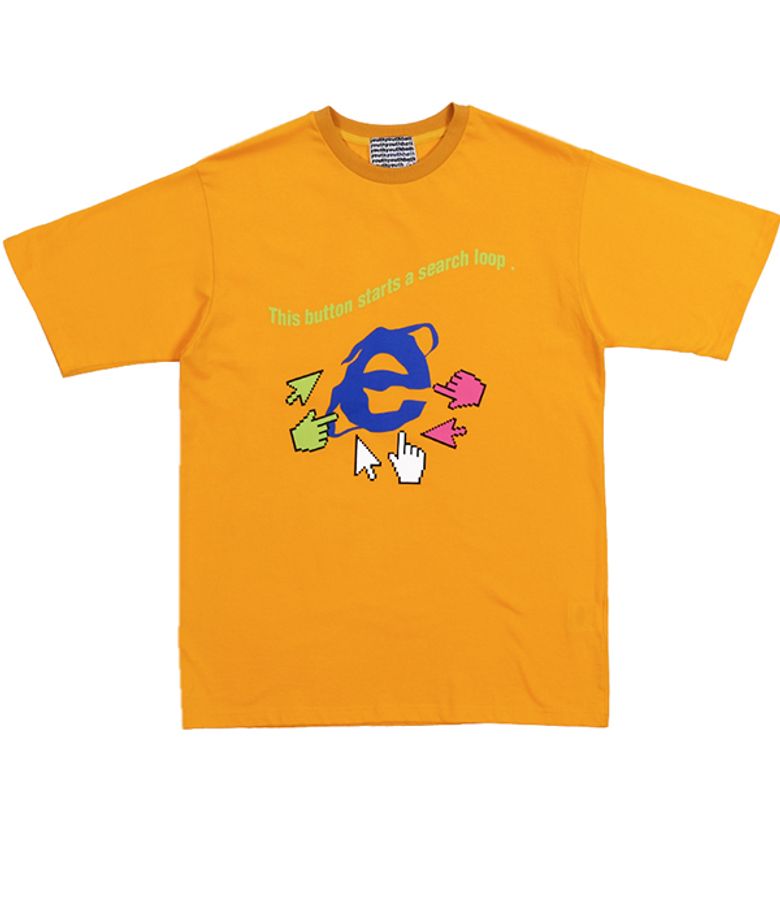 E GRAPHIC SHORT SLEEVE T-SHIRT _ YELLOW