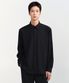 릴렉스 핏 실키 셔츠 [블랙]