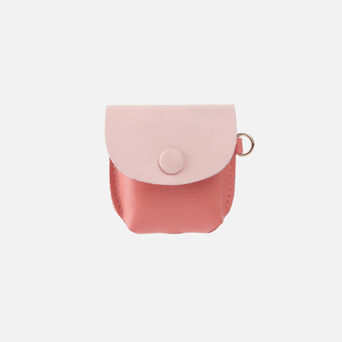 살랑(SALRANG) Button Shoulder AirPods Leather Case MellowRoseLightpink