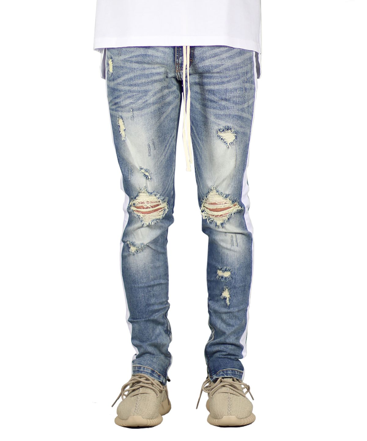 하이퍼 데님(HYPER DENIM) 라이트 블루 트랙 지퍼 진