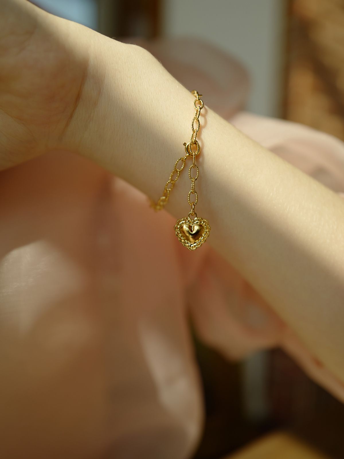 피오레(FIORE) lace full heart bracelet