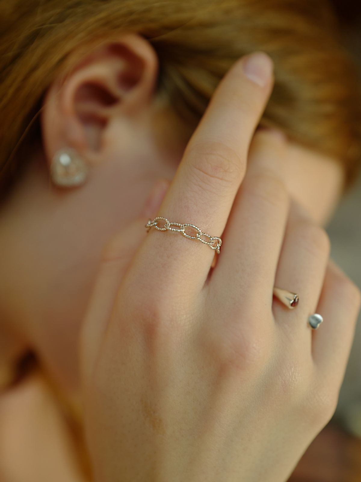 피오레(FIORE) lace chain ring