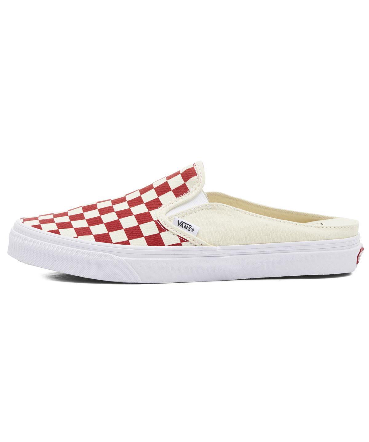 반스(VANS) 클래식 슬립온 뮬 - (체커보드) 레이싱 레드:화이트 / VN0004KTTLF1
