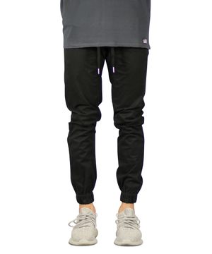 블랙 드롭 크로치 조거