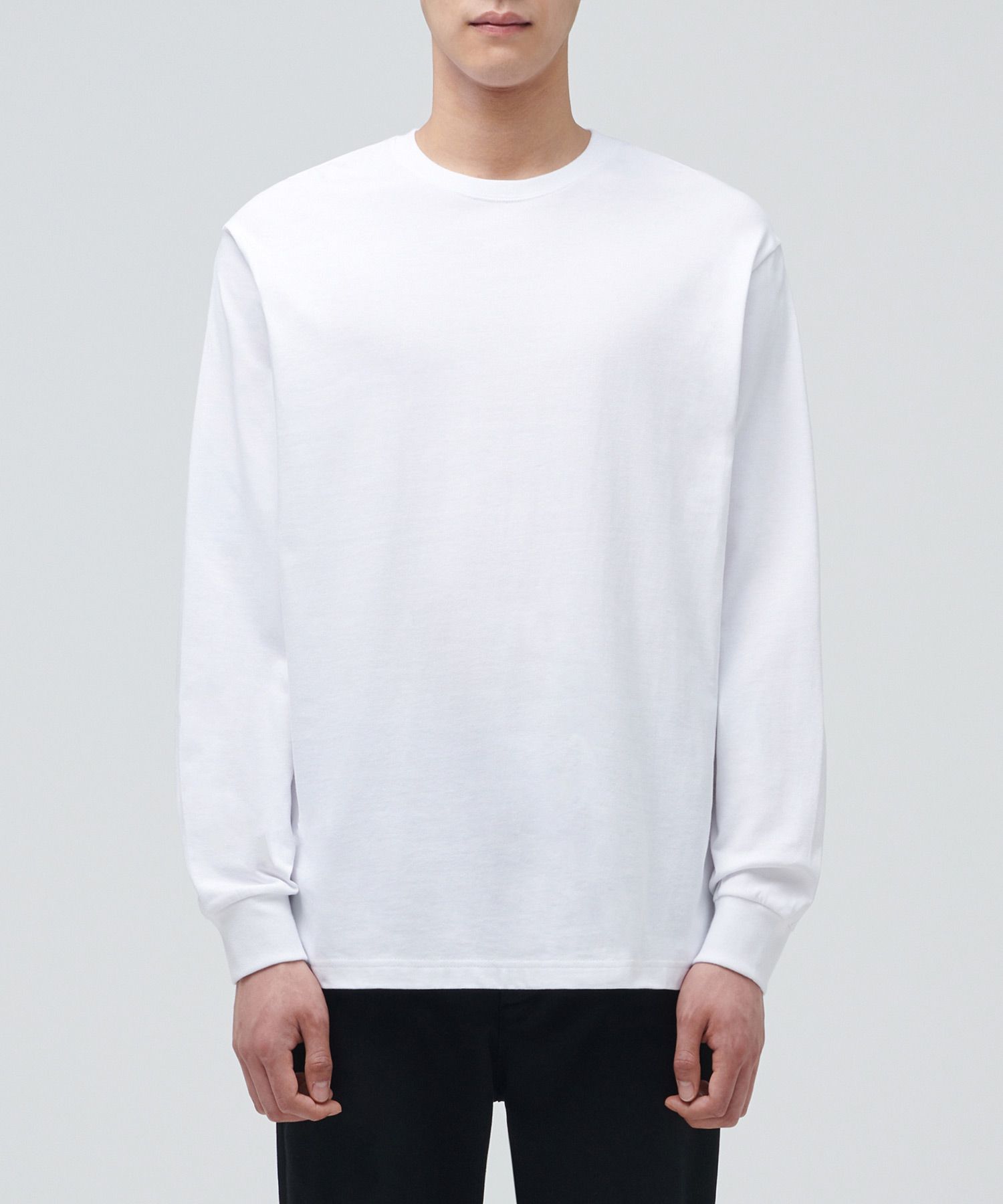 Tシャツ・カットソー *MUSINSA STANDARD* Cool Standard Crew Neck Long Sleeve T-Shi MUSINSA | MUSINSA STANDARD Crew Neck Long Sleeve T-Shirt [Navy]