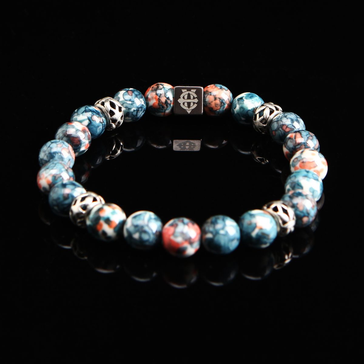 에잇볼륨(EIGHTVOLUME) EV 1 Bead Bracelet(Orangeblue)