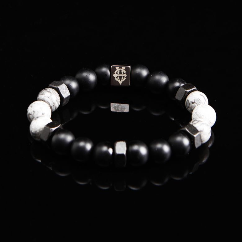 EV Nut Bead Bracelet(Gray)