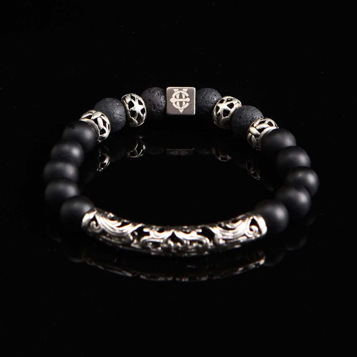 에잇볼륨(EIGHTVOLUME) EV Silver Pipe Bead Bracelet