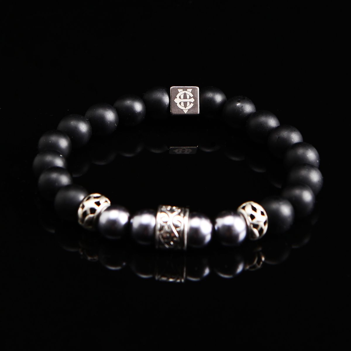 에잇볼륨(EIGHTVOLUME) EV Silver Ring Bead Bracelet (B&S)
