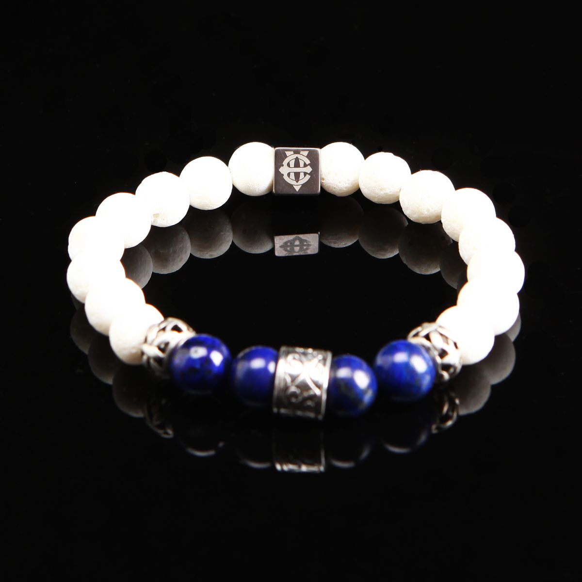 에잇볼륨(EIGHTVOLUME) EV Silver Ring Bead Bracelet (W&BL)