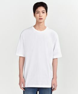[첫 구매 이벤트 상품] 릴렉스 핏 크루 넥 반팔 티셔츠 [화이트]