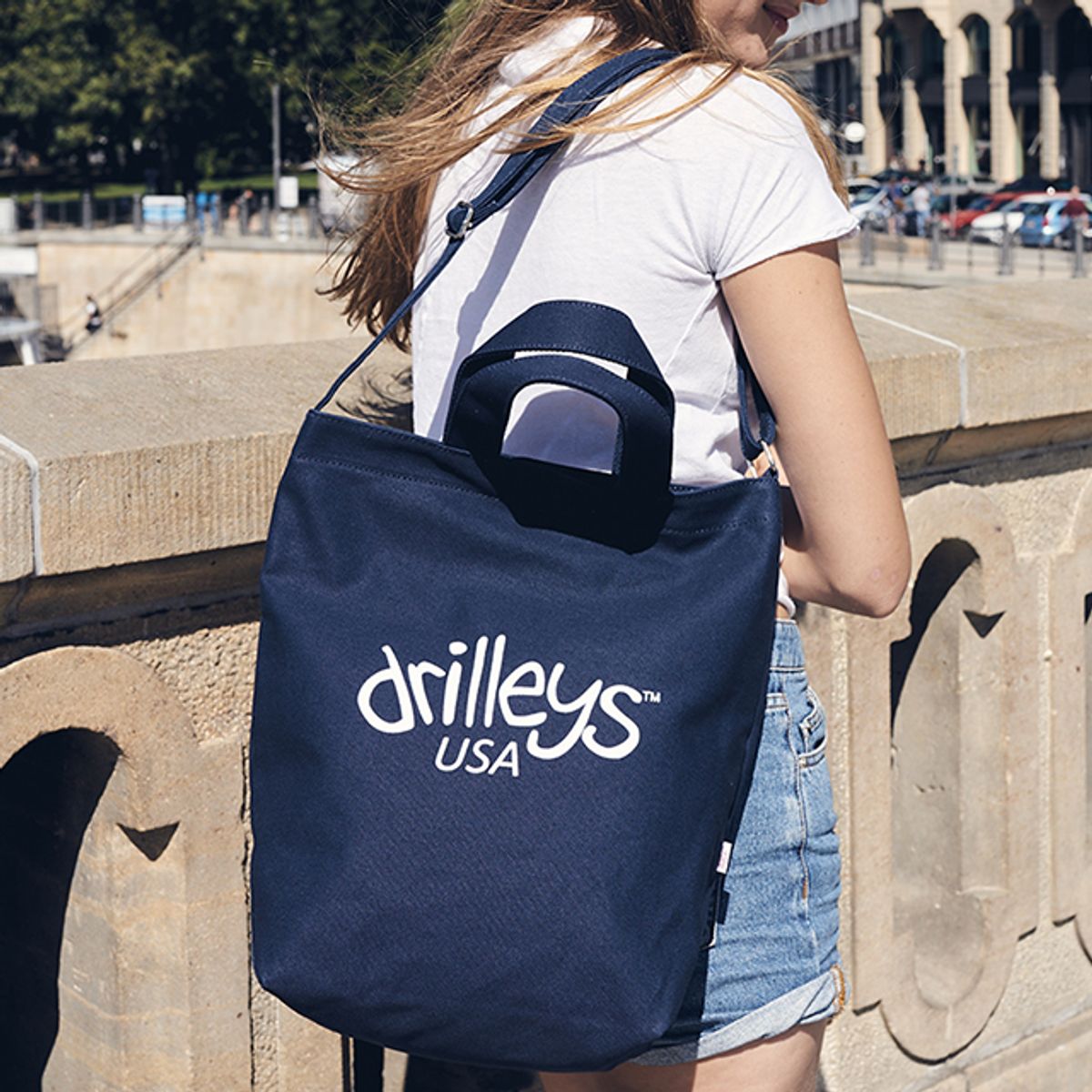 드릴리스(DRILLEYS) 에코크로스백 네이비화이트