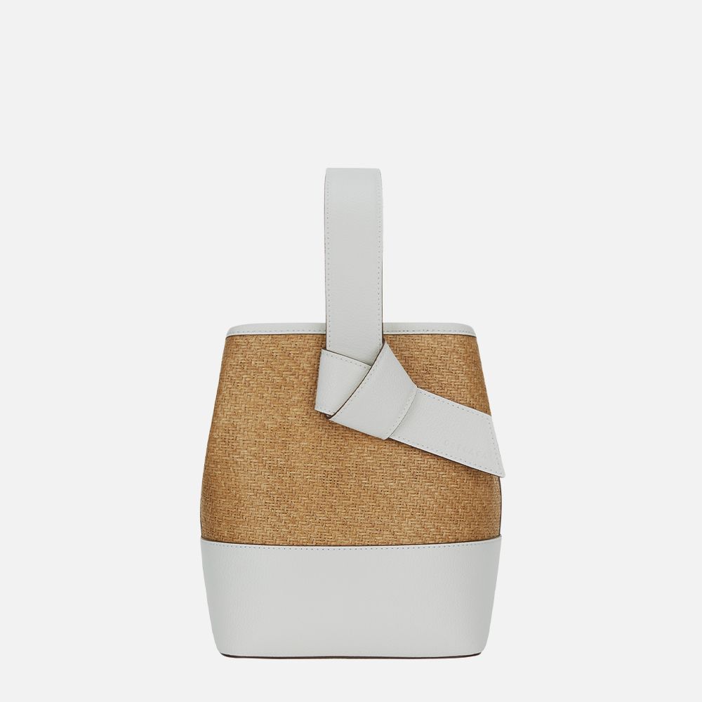 MUSINSA | OSTKAKA Lycka23 Lycka23 Rattan Bucket Bag White