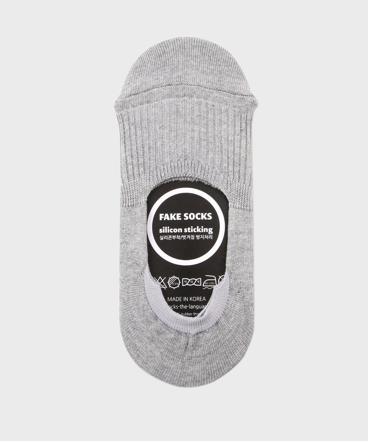 삭스더랭귀지(SOCKS THE LANGUAGE) 여성용 밴드 골지 덧신 (그레이)