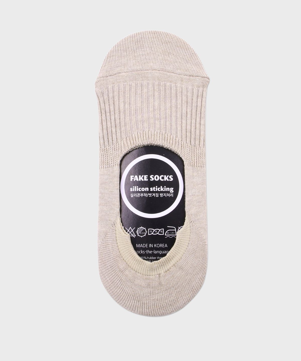 삭스더랭귀지(SOCKS THE LANGUAGE) 여성용 밴드 골지 덧신 (베이지)