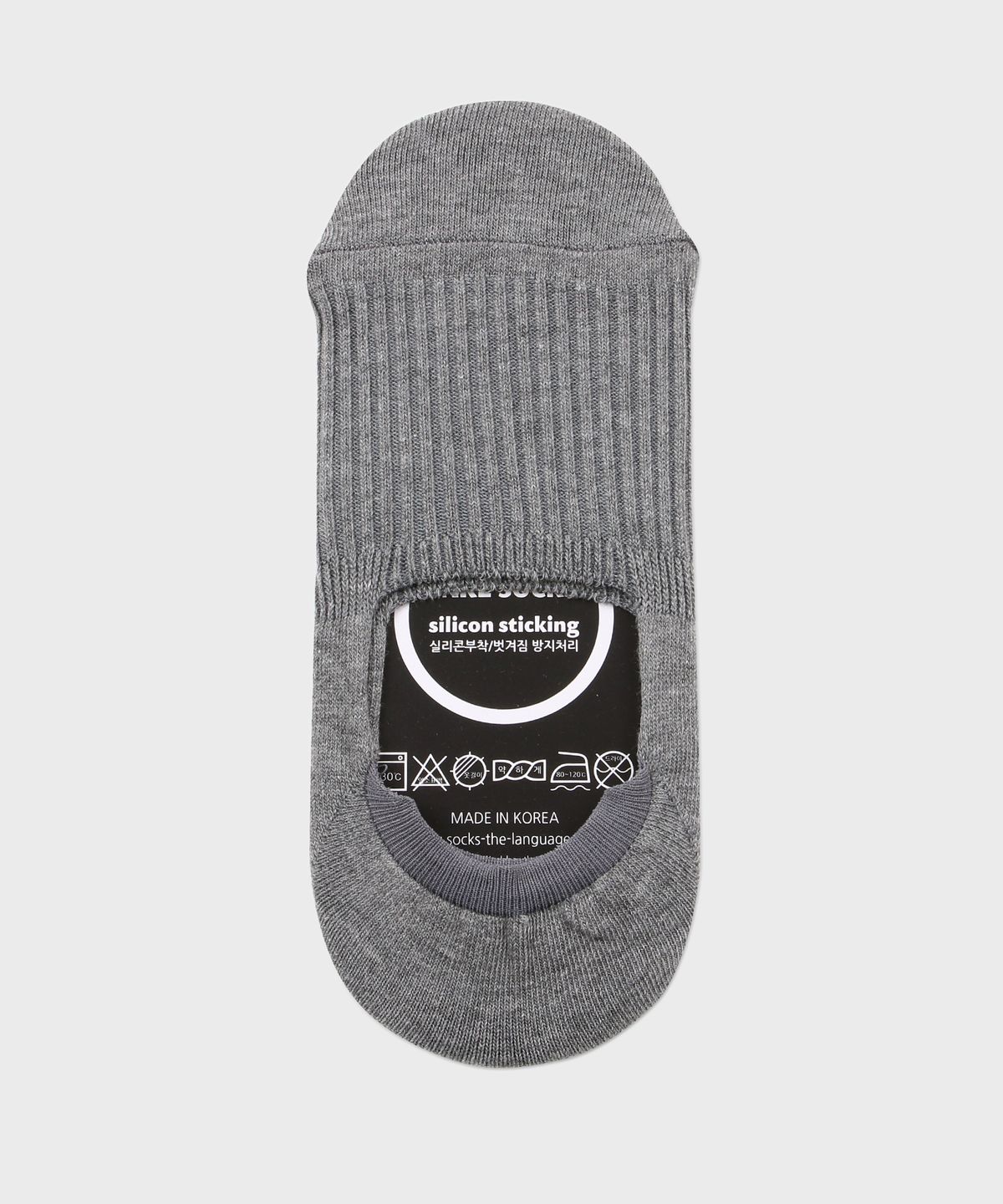 삭스더랭귀지(SOCKS THE LANGUAGE) 남성용 밴드 골지 덧신 (그레이)